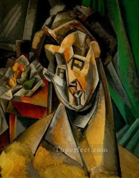 Woman with Pears 1909 Cubist Oil Paintings